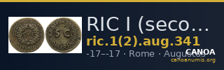 RIC I (second edition) Augustus 341 — CANOA