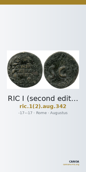 RIC I (second edition) Augustus 342 — CANOA