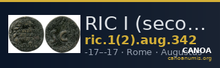 RIC I (second edition) Augustus 342 — CANOA