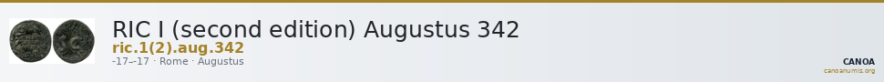RIC I (second edition) Augustus 342 — CANOA