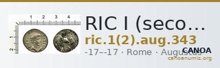 RIC I (second edition) Augustus 343 — CANOA
