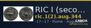 RIC I (second edition) Augustus 344 — CANOA