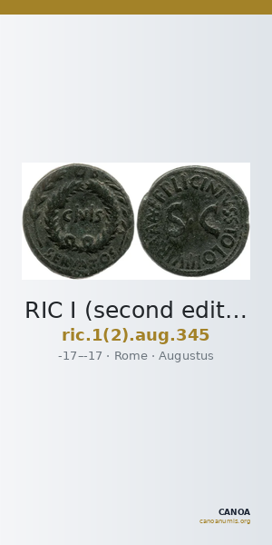 RIC I (second edition) Augustus 345 — CANOA
