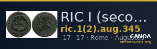 RIC I (second edition) Augustus 345 — CANOA