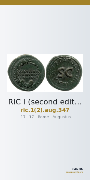 RIC I (second edition) Augustus 347 — CANOA