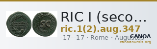 RIC I (second edition) Augustus 347 — CANOA