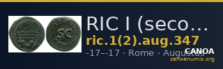 RIC I (second edition) Augustus 347 — CANOA