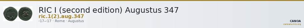 RIC I (second edition) Augustus 347 — CANOA