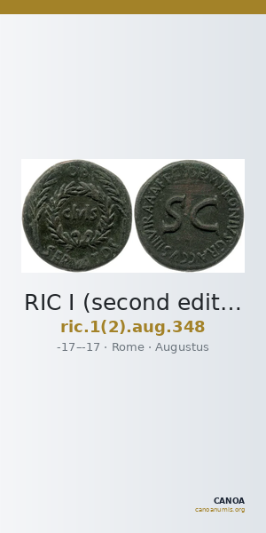 RIC I (second edition) Augustus 348 — CANOA
