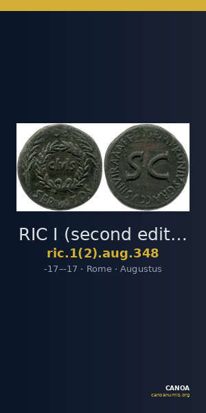RIC I (second edition) Augustus 348 — CANOA