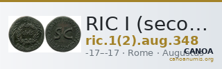 RIC I (second edition) Augustus 348 — CANOA