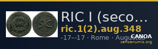 RIC I (second edition) Augustus 348 — CANOA