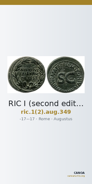 RIC I (second edition) Augustus 349 — CANOA