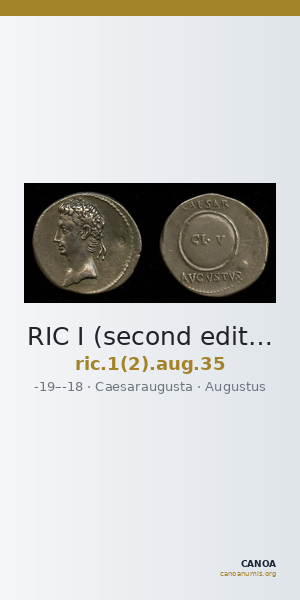 RIC I (second edition) Augustus 35 — CANOA