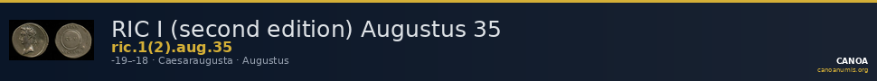 RIC I (second edition) Augustus 35 — CANOA