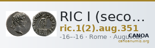 RIC I (second edition) Augustus 351 — CANOA
