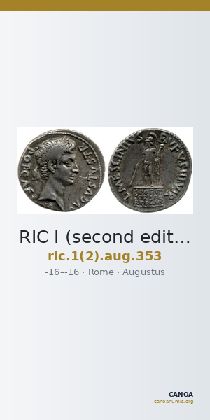 RIC I (second edition) Augustus 353 — CANOA