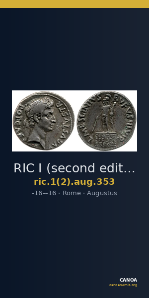 RIC I (second edition) Augustus 353 — CANOA