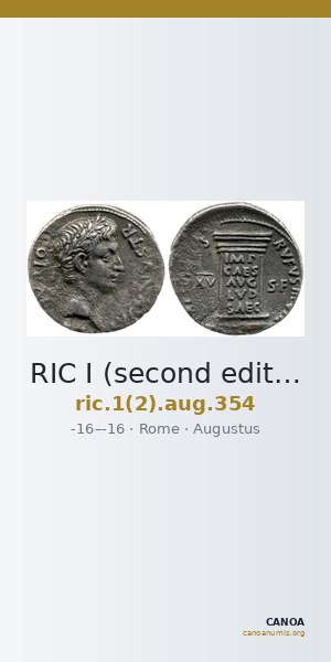 RIC I (second edition) Augustus 354 — CANOA