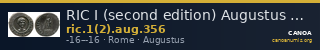 RIC I (second edition) Augustus 356 — CANOA