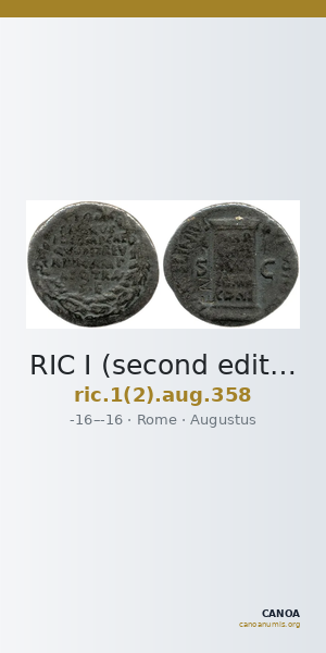RIC I (second edition) Augustus 358 — CANOA