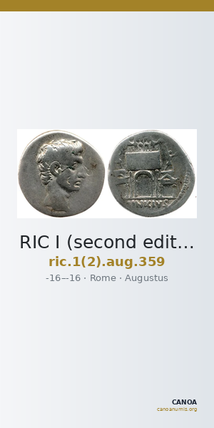 RIC I (second edition) Augustus 359 — CANOA