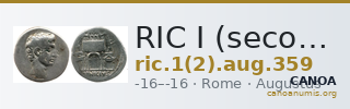 RIC I (second edition) Augustus 359 — CANOA
