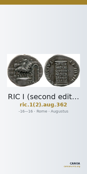 RIC I (second edition) Augustus 362 — CANOA