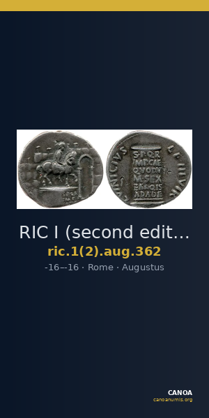 RIC I (second edition) Augustus 362 — CANOA