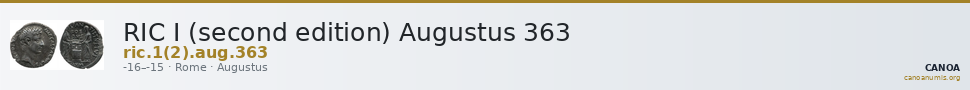 RIC I (second edition) Augustus 363 — CANOA