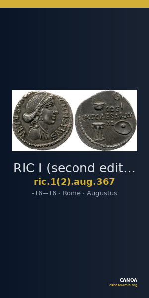 RIC I (second edition) Augustus 367 — CANOA