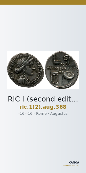 RIC I (second edition) Augustus 368 — CANOA