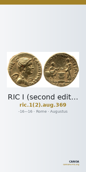 RIC I (second edition) Augustus 369 — CANOA
