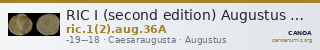 RIC I (second edition) Augustus 36A — CANOA