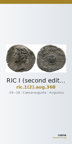 RIC I (second edition) Augustus 36B — CANOA