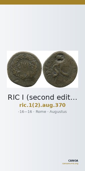 RIC I (second edition) Augustus 370 — CANOA