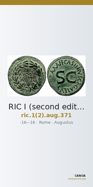 RIC I (second edition) Augustus 371 — CANOA