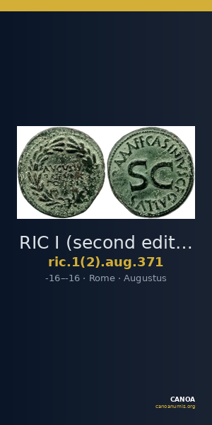 RIC I (second edition) Augustus 371 — CANOA