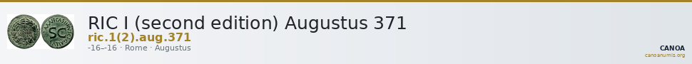 RIC I (second edition) Augustus 371 — CANOA