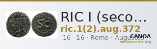 RIC I (second edition) Augustus 372 — CANOA