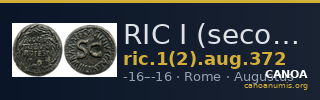 RIC I (second edition) Augustus 372 — CANOA