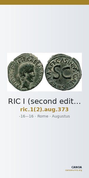 RIC I (second edition) Augustus 373 — CANOA