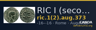 RIC I (second edition) Augustus 373 — CANOA