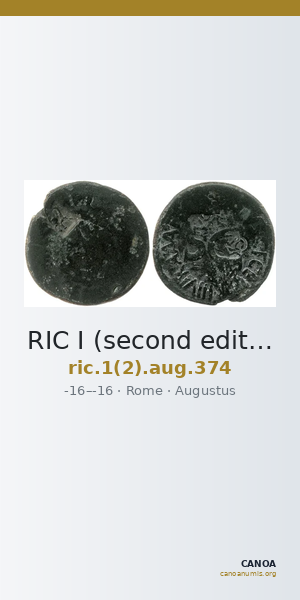 RIC I (second edition) Augustus 374 — CANOA
