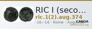 RIC I (second edition) Augustus 374 — CANOA