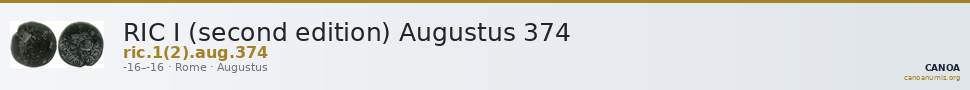 RIC I (second edition) Augustus 374 — CANOA