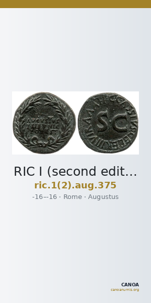 RIC I (second edition) Augustus 375 — CANOA