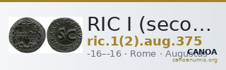 RIC I (second edition) Augustus 375 — CANOA