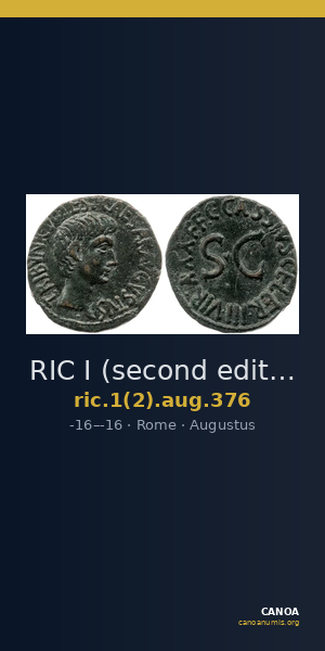 RIC I (second edition) Augustus 376 — CANOA