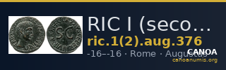RIC I (second edition) Augustus 376 — CANOA